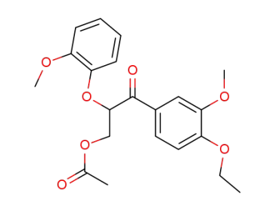 Acetic acid 3-(4-ethoxy-3-methoxy-phenyl)-2-(2-methoxy-phenoxy)-3-oxo-propyl ester